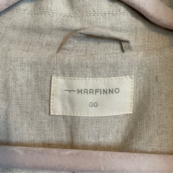 MARFINNO GG-Made in Uruguay-Double Breasted—Linen -Tie Waist Trench Coat-NWT - Picture 9 of 15